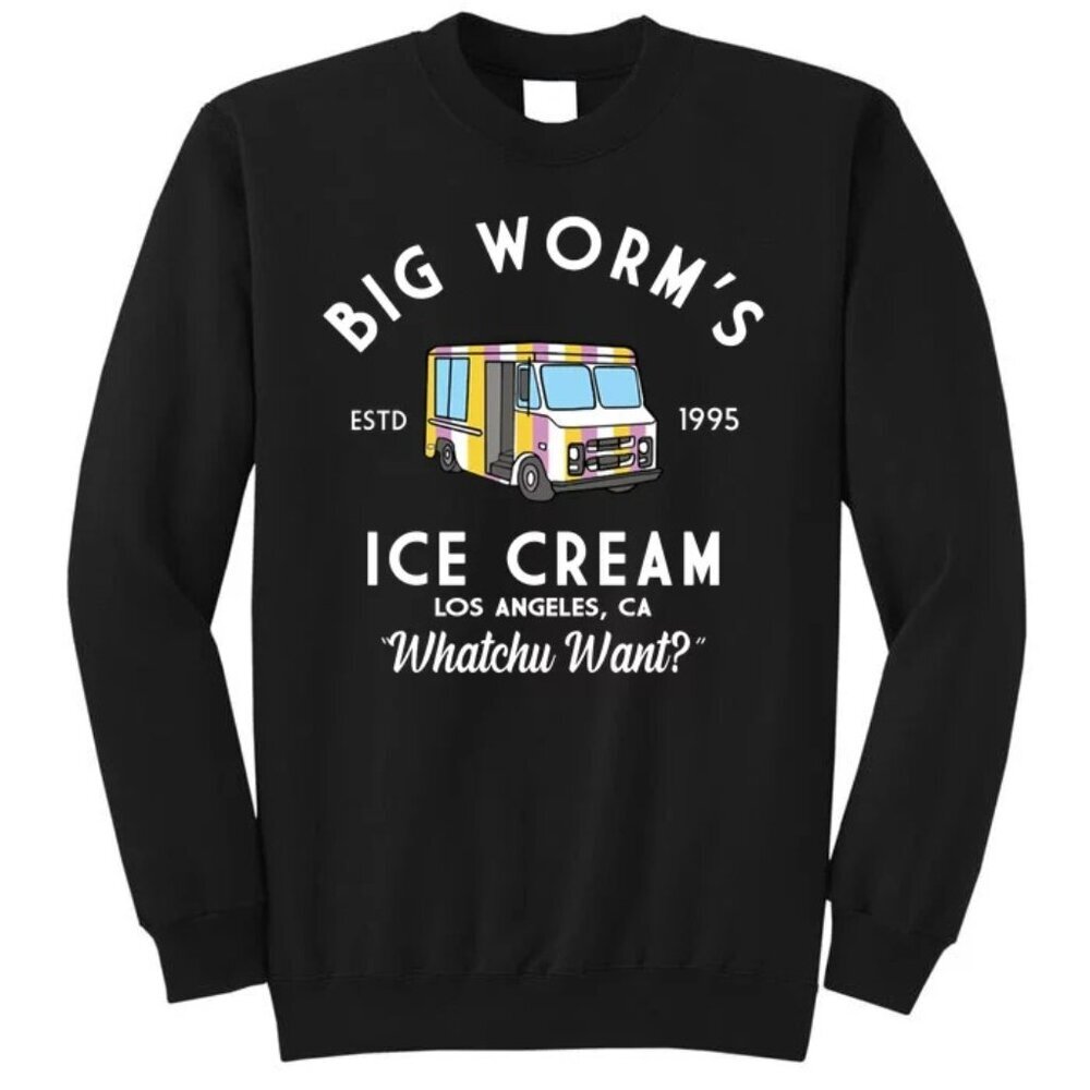 Big Worms Ice Cream Truck 1995 Retro Style Funny Movie Fan Sweatshirt Gift 17